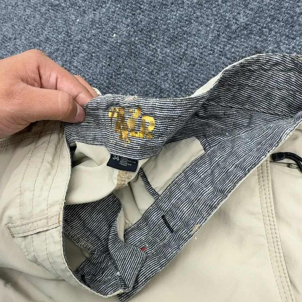 O'Neill Cargo Shorts Mens 34 Tan Khaki Ripstop X-Static XT2 Outdoor‎ Gorpcore